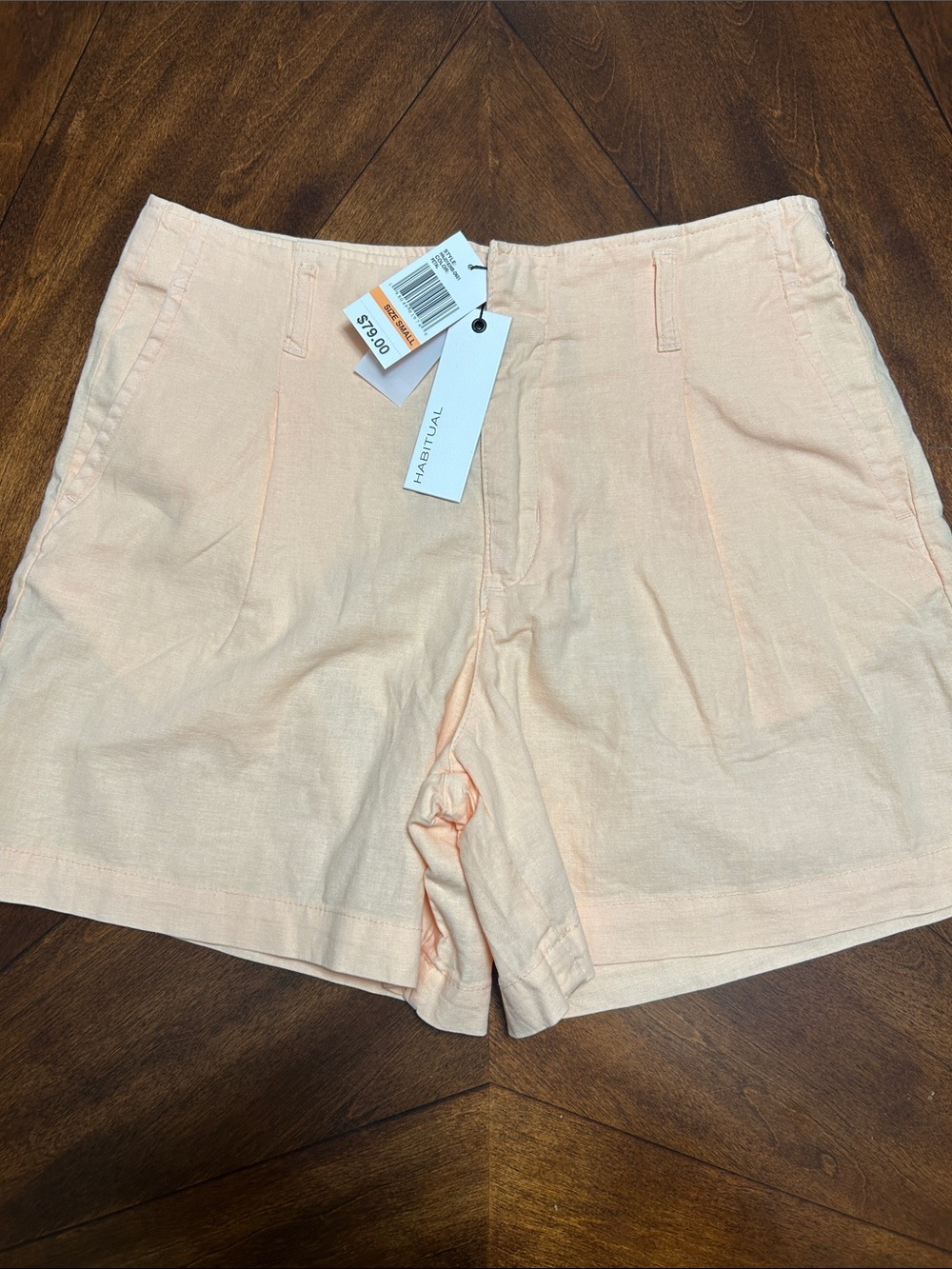 Habitual Peach Linen-Blend Tailored Shorts